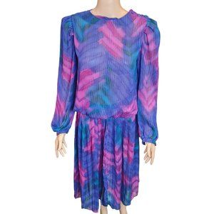 Ronnie Ronnie 2-Piece 80s Multi Color (pink/green/blue) Dress Size 6 (Probably..